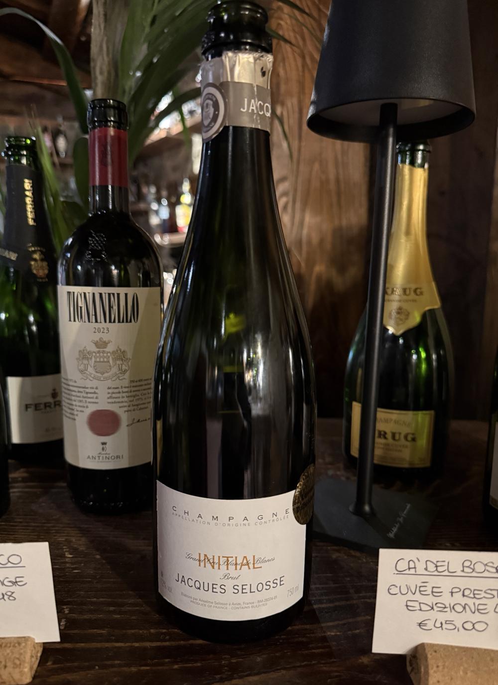 Bottiglia di Jacques Selosse Initial Grand Cru Blanc de Blancs